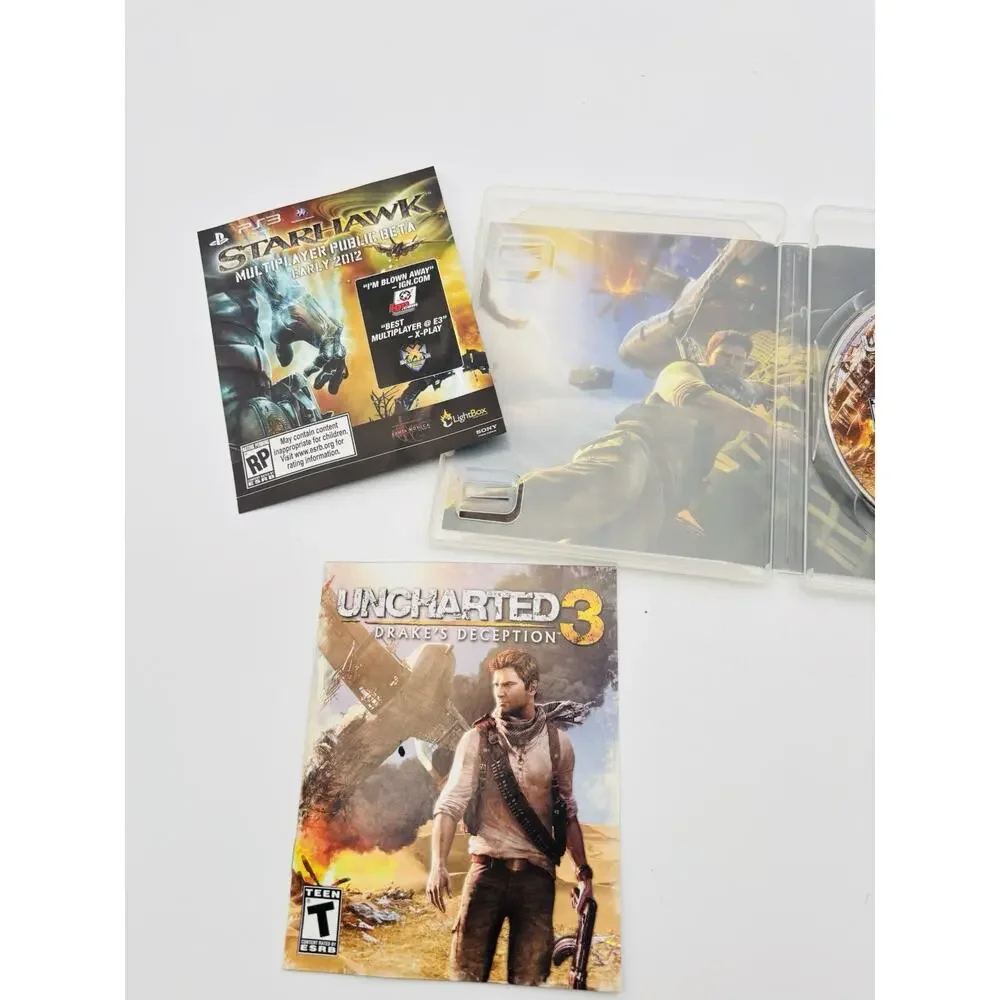 Uncharted 3 Drake's Deception Playstation 3 PS3 Complete in Box VG Condition